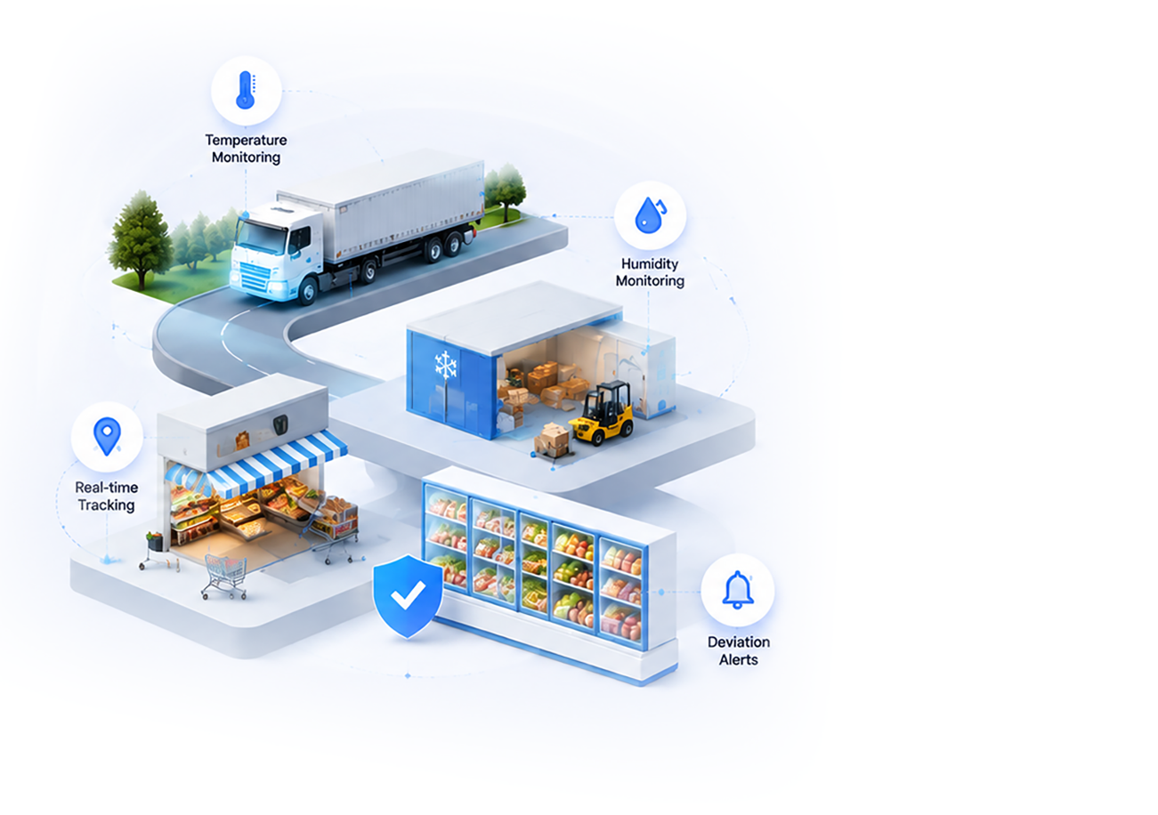 Cold-chain transport and refrigerated food retail
